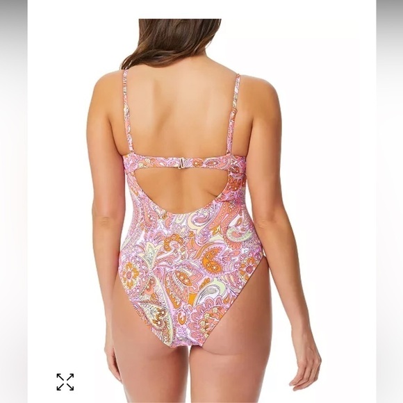 FLOWER Child O-Ring Cutout One-Piece Swimsuit Size Small - Picture 2 of 9
